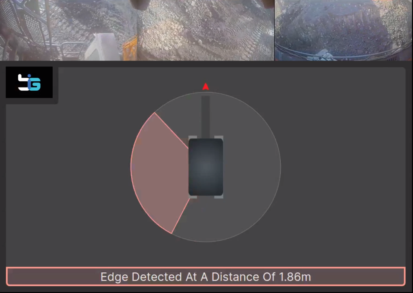 EVAS operator alert interface displaying terrain awareness information