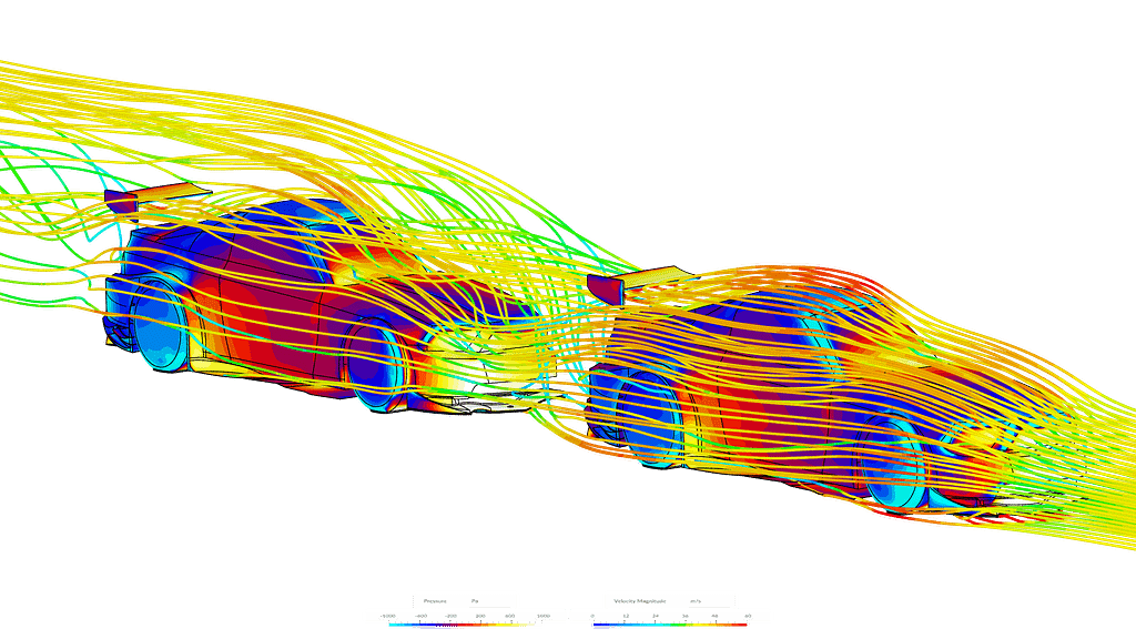 Hero image from The Edge Effect Medium article showing fast cars and airflow slip streams